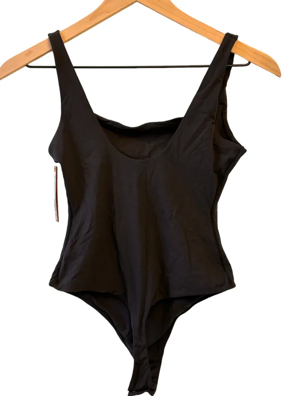 SKIMS Fits Everybody Square-neck bodysuit Onyx Medium New - Image 4