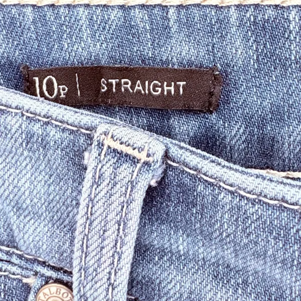 Talbots Straight Leg Jeans Womens 10P Blue Flawless Five Pocket Denim Bluebird - Image 7