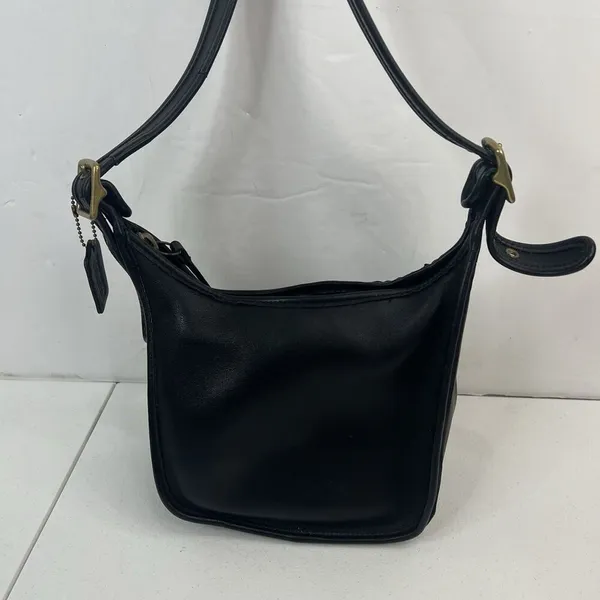 Coach Legacy Crossbody Bag Black Leather Vintage Janice‎ Ricardi-Desantos 9950 - Image 6