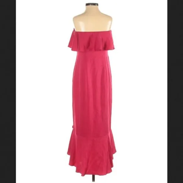 Shoshanna Dress 0 Essie Ruffle Midi Flounce Pink - Image 4