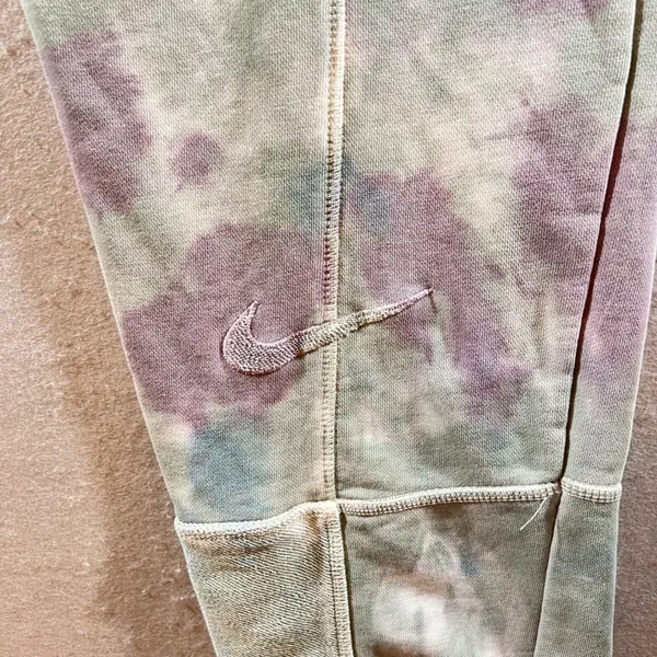 1083 | Nike‎ Sportswear Tie Dye Fleece Jogger Sweatpants Green Purple Womens L - Image 7