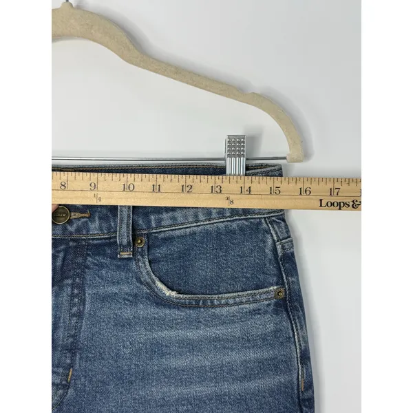 J.Crew Nipped Straight High Rise Jeans Size 27 Medium Wash Semi Stretch Denim - Image 8
