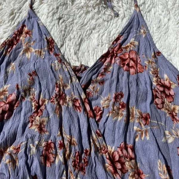 American Eagle Floral Tie Crop Top Womens Small - Image 2