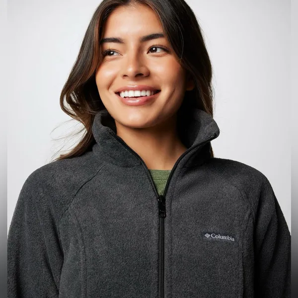 Columbia Benton Springs Full Zip Fleece Jacket Charcoal Heather Size Large - Image 5