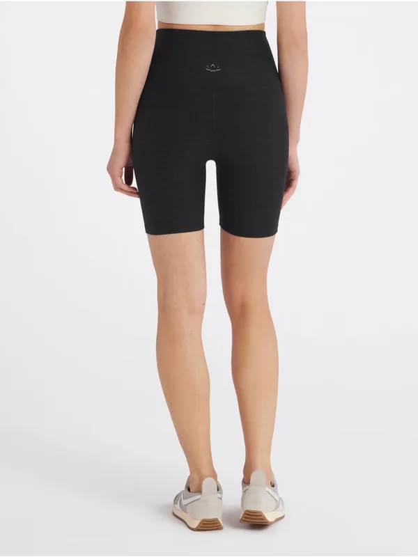 Beyond Yoga Gabriela Spacedye High Waisted 7” Biker Shorts Black, Size XL - Image 5
