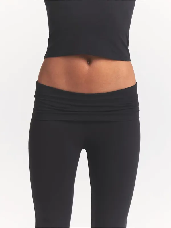NWT Skims Cotton Jersey Fold over Pants in soot size XL - Image 3