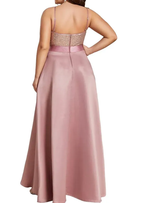 Sleeveless High Low Sequin Evening/Prom Dress - Image 4