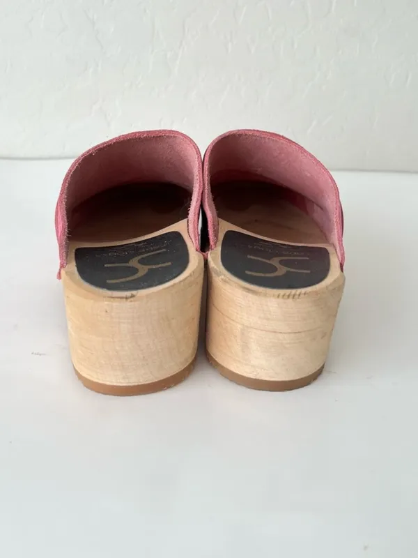 Cape Clog Starburst Colorful Silver Pink Suede European Clogs Size EU 40 US 9 - Image 4
