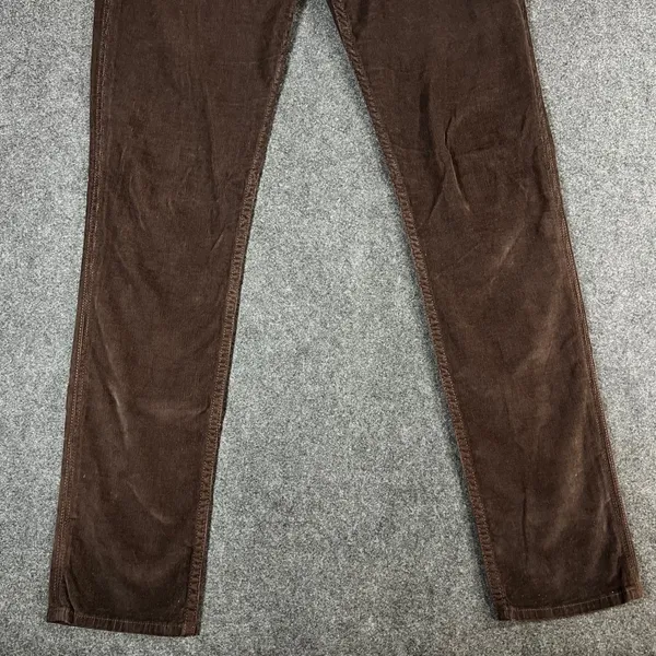 Hudson Collin Flap Skinny Jeans 29 Chocolate Brown Corduroy Low Rise Y2K Fall - Image 11