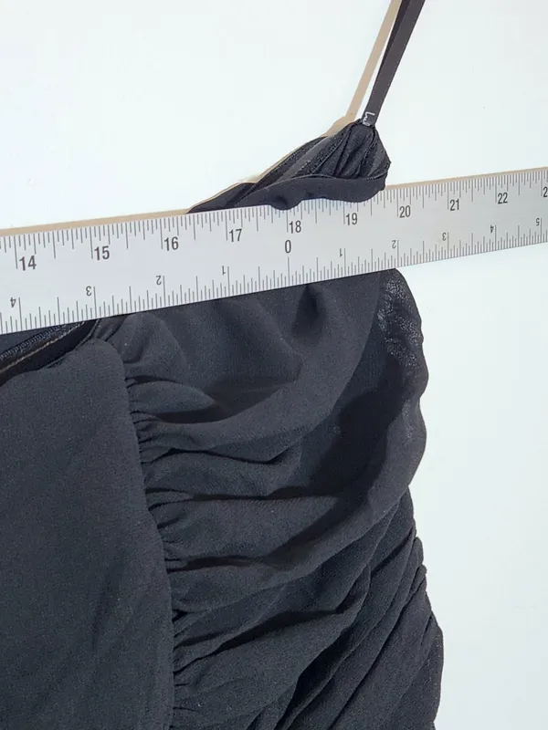Lulus Black Chiffon Strapless Evening Dress Size 2X NWT Wedding Guest Prom - Image 7