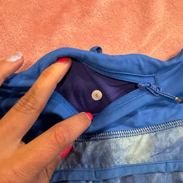 Blue Tie-Dye Women's Shorts - Image 7