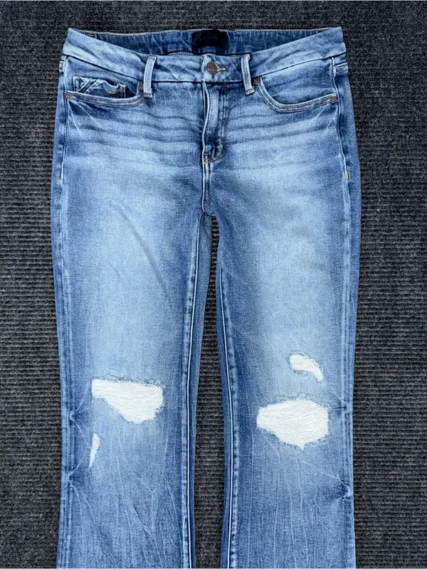 Buckle Black Fit No 53 Bootcut Stretch Jeans Distressed Sz 29 x 34 LONG BBW5514L - Image 3