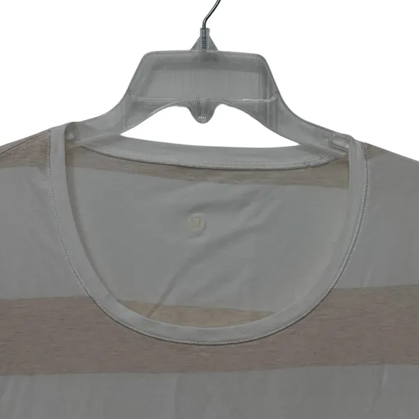 Lululemon Top Short Sleeve T-Shirt‎ Women's 8 ? Striped Round Neck Lightweight - Image 2