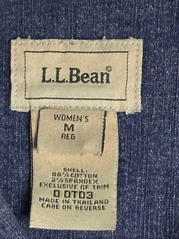 L.L. Bean Blue Denim Safari Utility Jacket Size Medium - Image 8