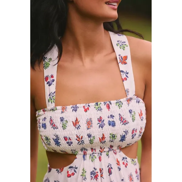 Anthropologie The Piper Bandeau Cutout Mini Dress Floral Size L - Image 3