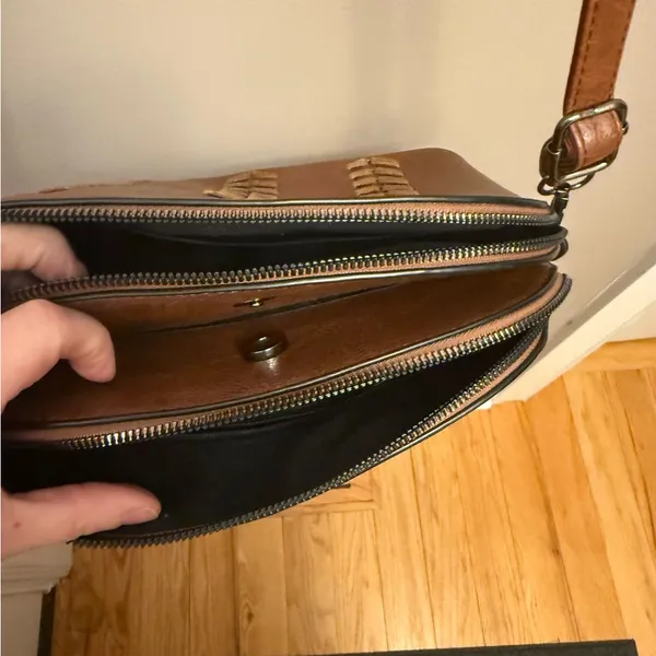 Brown Suede Shoulder Bag - Image 4