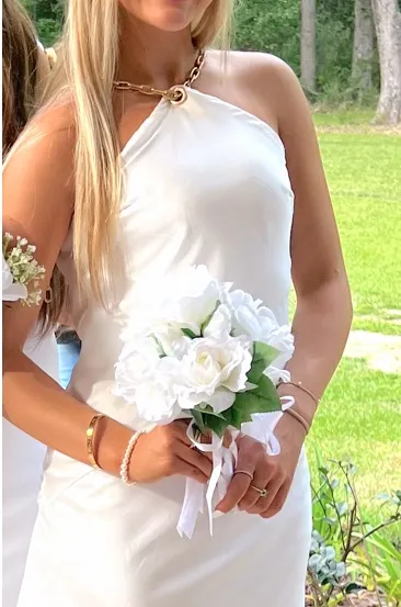 Revolve White Halter Dress - Image 2