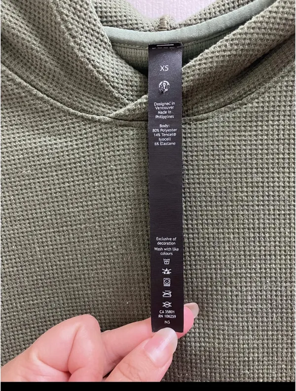 Lululemon green hoodie waffle - Image 3