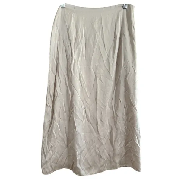 Club Monaco Cream Midi Wrap Skirt - Image 3