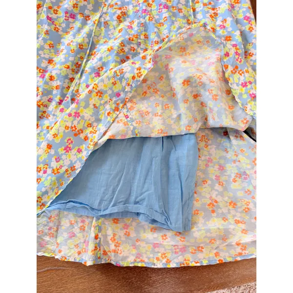 Roller Rabbit Floral Mini Dress Womens Blue Small - Image 5