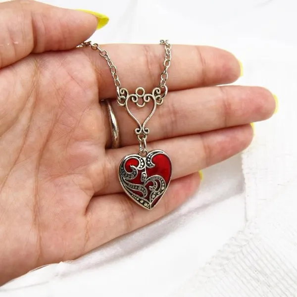Medieval Vampire Girl Charm Necklace - Image 3