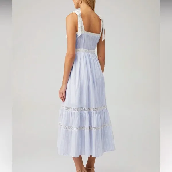 LoveShackFancy Ayala Tiered Midi Dress 6 - Image 4
