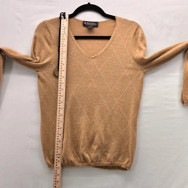 Brooks Brothers‎ Italian Cashmere Sweater Tan Medium - Image 13