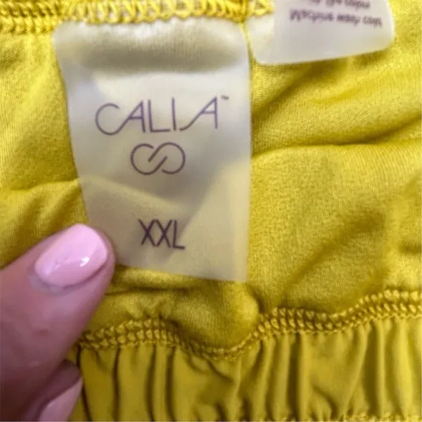 Calia‎ Women's Yellow Athletic Shorts XXL High Rise Gym Running - Image 4