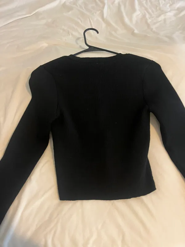 Black Button up Sweater - Image 2
