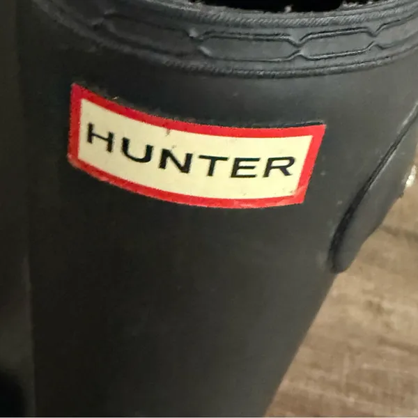HUNTER Original Rain Boots Tall Women 9 Black Slip On Waterproof Buckle Rubber - Image 10