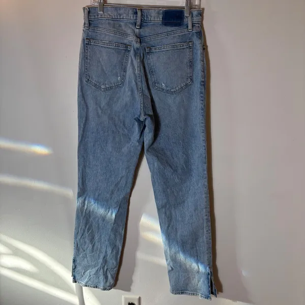 Abercrombie & Fitch '90s Straight Ultra High Rise‎ Jeans Size 29R Light Wash - Image 5
