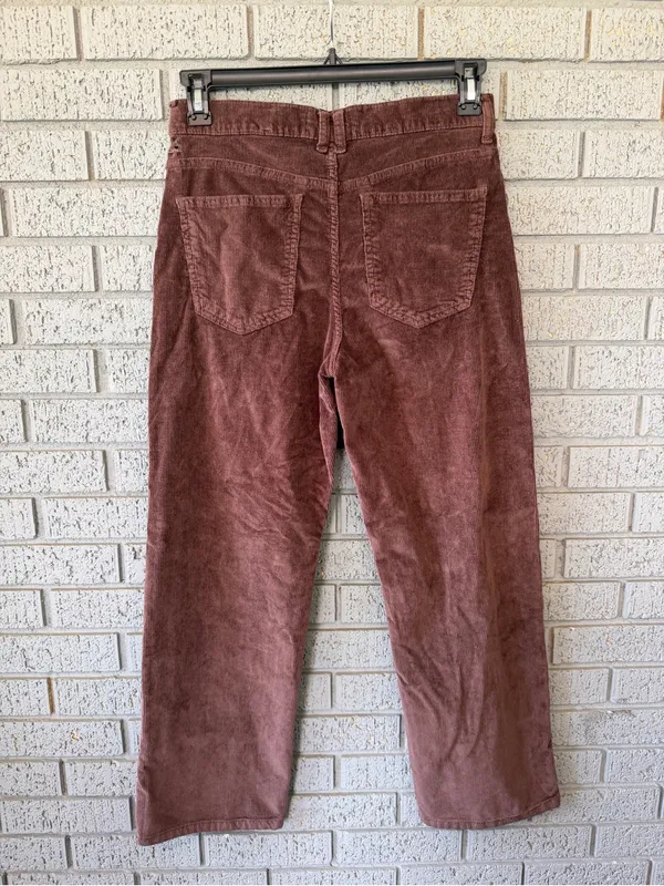 We The Free Free People Risk Taker High Rise Straight Leg Cords in Chocolate Truffle Size 29 - Image 4