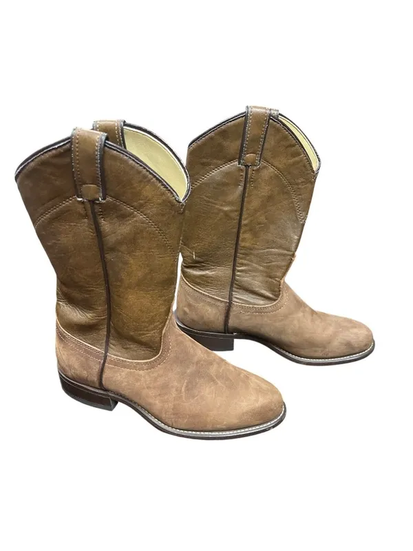 Laredo wms brown leather USA vintage mid calf western boots sz 7M SKU 10-276 - Image 3