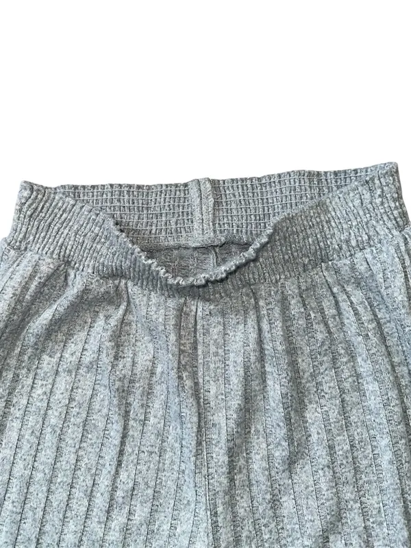 Women's Auden Super Soft Rib Knit Lettuce Hem Bootcut Flare Lounge Pants - Image 4