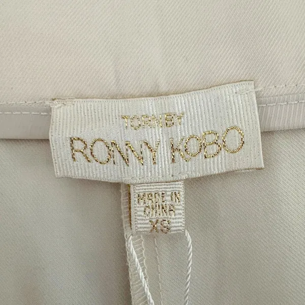 Ronny Kobo Tornby Cream Ivory Wide Leg‎ Pleated High Waisted Trousers XS NWT - Image 5