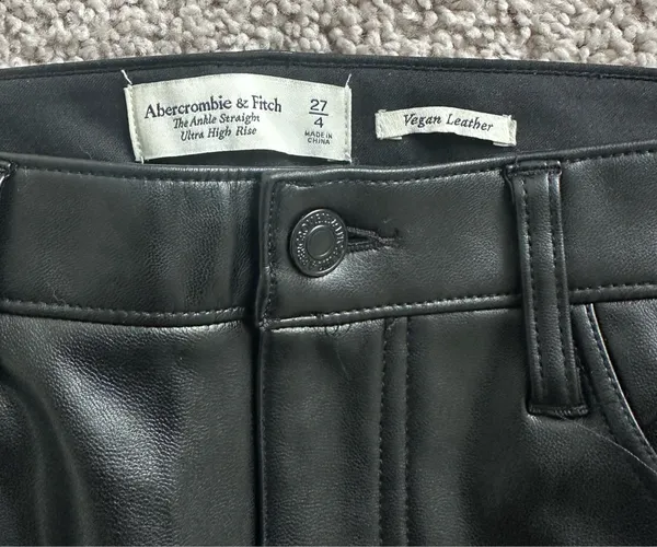 Leather Abercrombie Ankle Straight Ultra High-Rise Curve Love Pants - Image 3