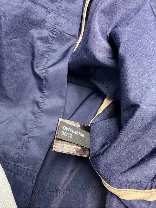 The Limited Womens S Navy Blue Utility Rain Jacket Hooded Lightweight Cargo Coat - Image 7