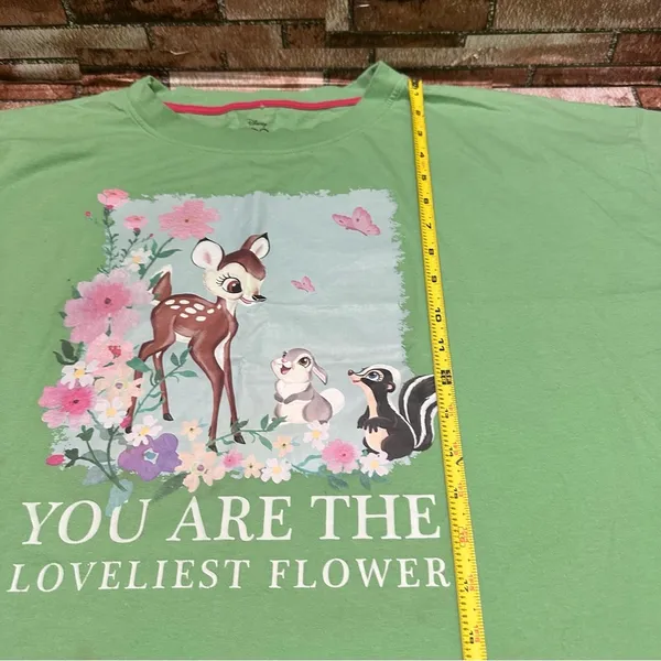 Womens Disney Green Bambi T-Shirt size M - Image 9