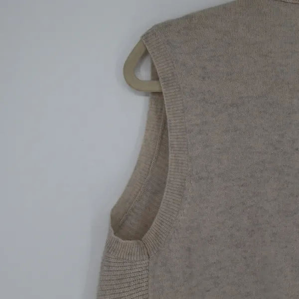 Nanette Lepore Cashmere Drape Vest S 100% 2-Ply Neutral Old Money Quiet Luxury - Image 14