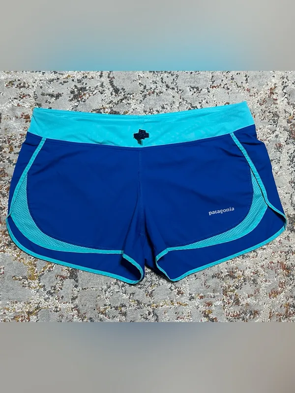 Patagonia Women's Strider running shorts Medium blue - Image 13