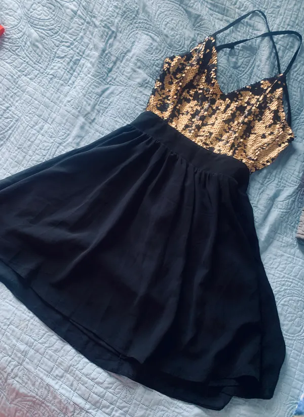& Other Stories CEcico Golden/Black Sequins dress - Image 4