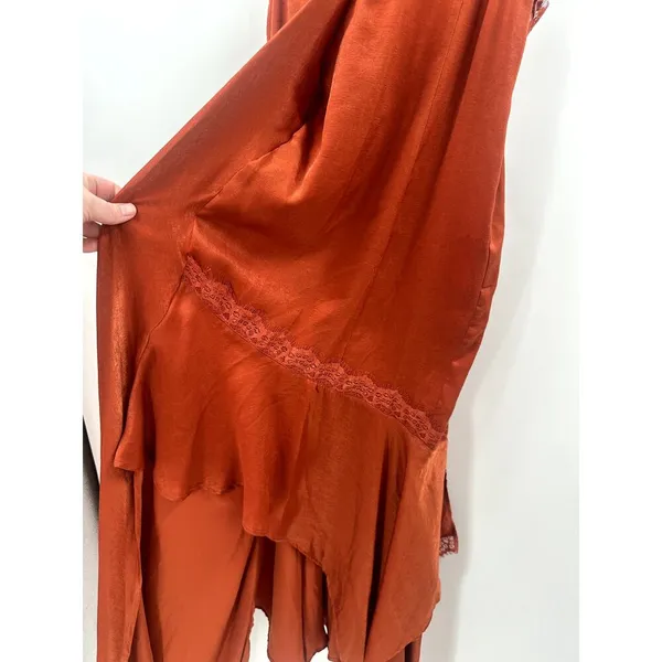 Altar'd State Burnt Orange Lace Fairycore Maxi Dress Size Large - Image 5