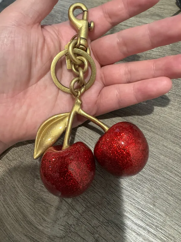 Coach Cherry bag charm red apple - Image 3