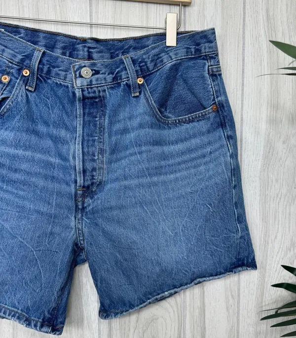 Levi’s Plus Size 501 Mid Thigh Shorts Pleased To Meet You size 32 858330056 - Image 5