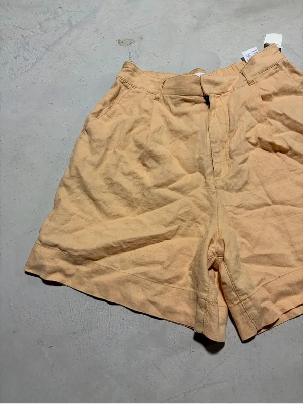 Abercrombie & Fitch NWT Peach Linen BLend Shorts medium - Image 2