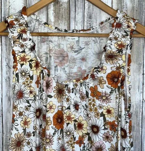 Maurices Floral Ruffle Trim Tank •Large - Image 5