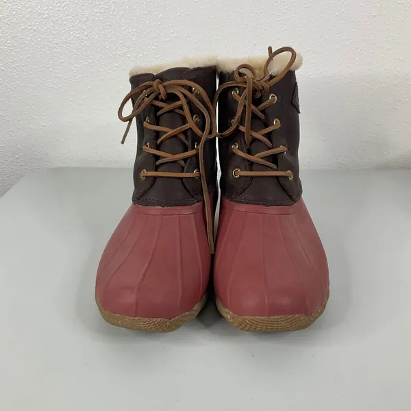 Sperry Pink‎ Rubber Boots Size 8 - Image 2