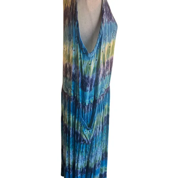 Chic BILA Rayon Tie-Dye Midi Dress for Women - Stylish & Comfy - Image 3