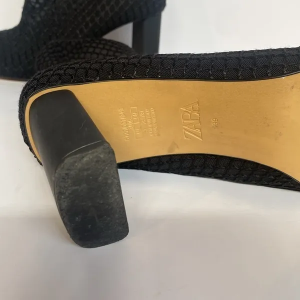 Zara Whimsigoth Mesh Heeled Zip up Booties Black Size 39 US 8.5 - Image 13