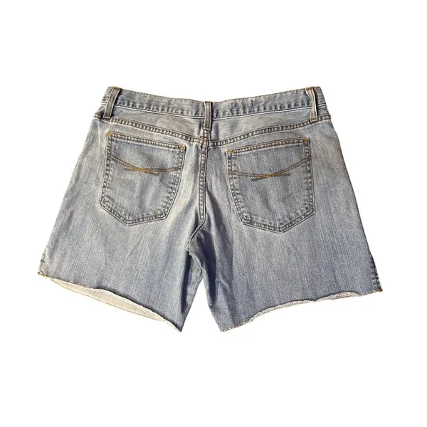 Gap 1969 Boyfriend Denim Shorts 30/10 Split Hem Used - Image 4